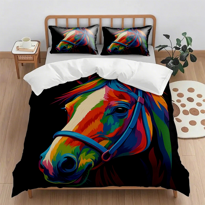 91家纺网 家纺一手货源 找家纺 （总1）轩贝雅 2025新款跨境Pod工厂数码印花被套套装（被套+枕套）第一批