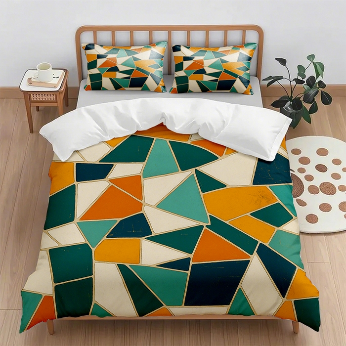 91家纺网 家纺一手货源 找家纺 （总1）轩贝雅 2025新款跨境Pod工厂数码印花被套套装（被套+枕套）第一批