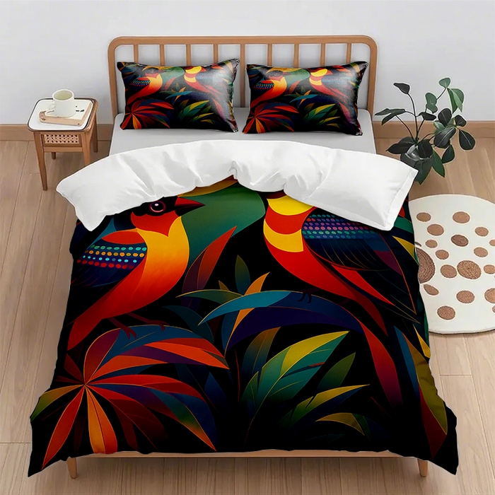 91家纺网 家纺一手货源 找家纺 （总1）轩贝雅 2025新款跨境Pod工厂数码印花被套套装（被套+枕套）第一批