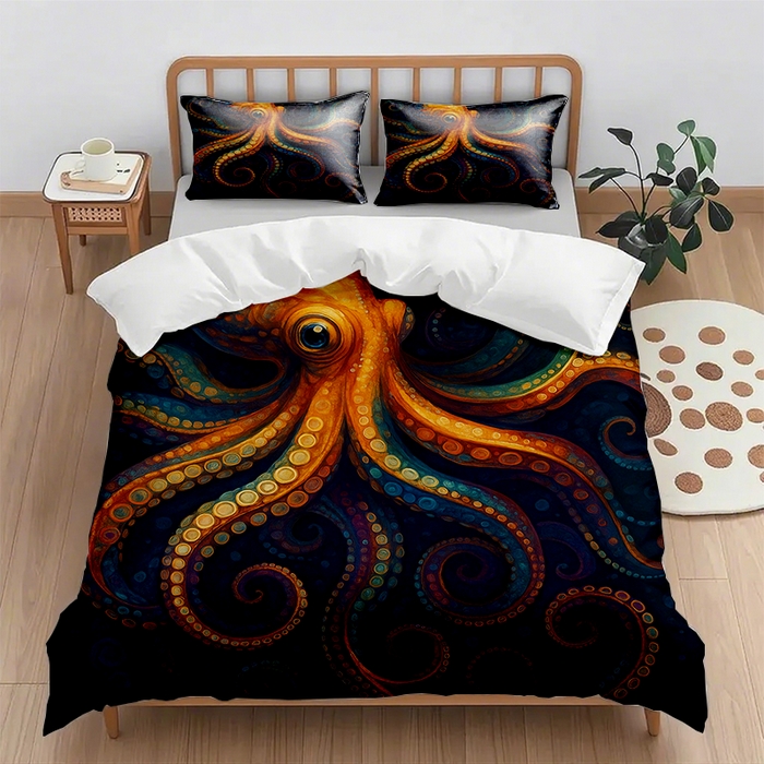 91家纺网 家纺一手货源 找家纺 （总1）轩贝雅 2025新款跨境Pod工厂数码印花被套套装（被套+枕套）第一批