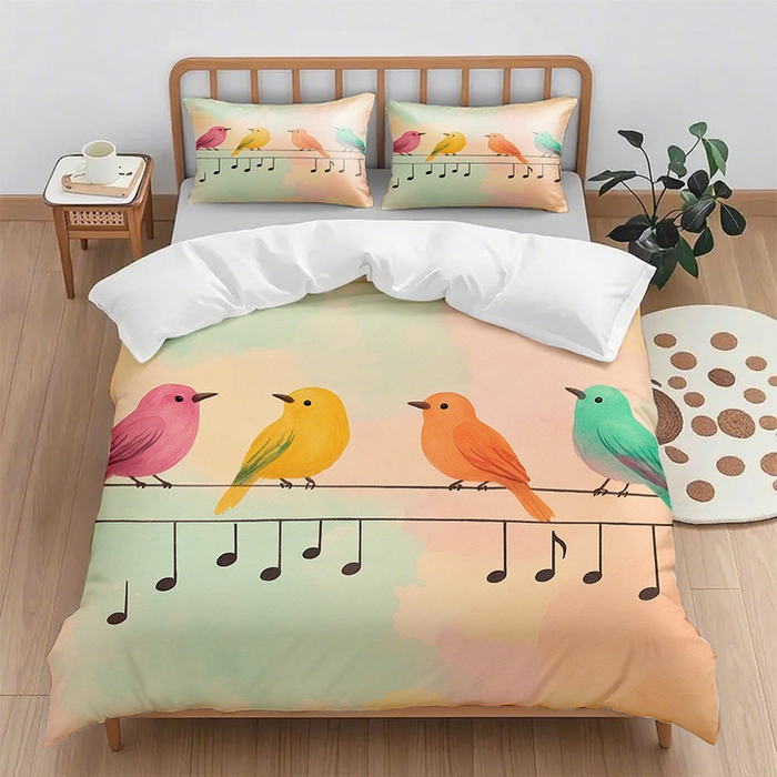 91家纺网 家纺一手货源 找家纺 （总1）轩贝雅 2025新款跨境Pod工厂数码印花被套套装（被套+枕套）第一批