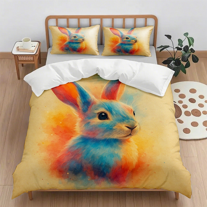 91家纺网 家纺一手货源 找家纺 （总1）轩贝雅 2025新款跨境Pod工厂数码印花被套套装（被套+枕套）第一批