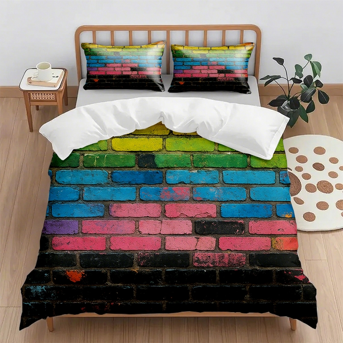 91家纺网 家纺一手货源 找家纺 （总1）轩贝雅 2025新款跨境Pod工厂数码印花被套套装（被套+枕套）第一批