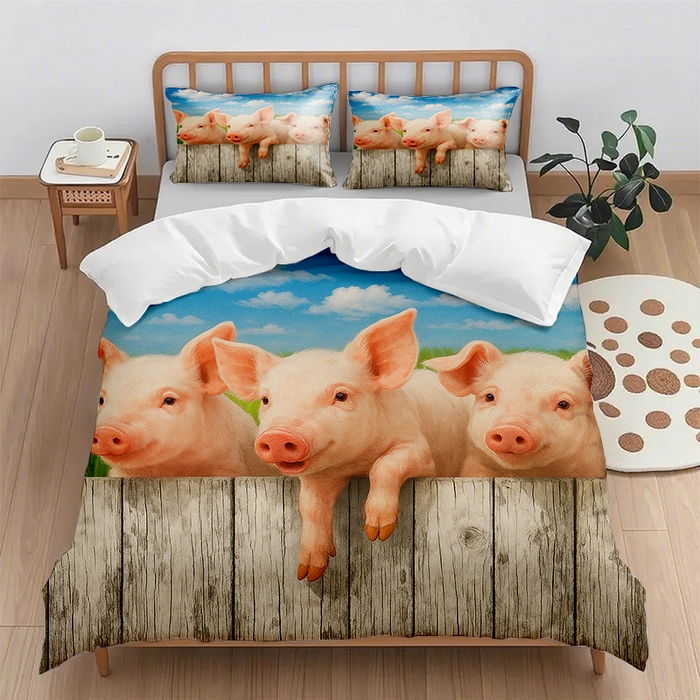 91家纺网 家纺一手货源 找家纺 （总1）轩贝雅 2025新款跨境Pod工厂数码印花被套套装（被套+枕套）第一批