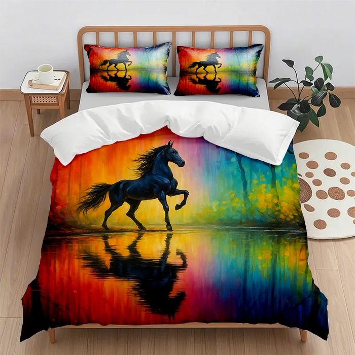 91家纺网 家纺一手货源 找家纺 （总1）轩贝雅 2025新款跨境Pod工厂数码印花被套套装（被套+枕套）第一批