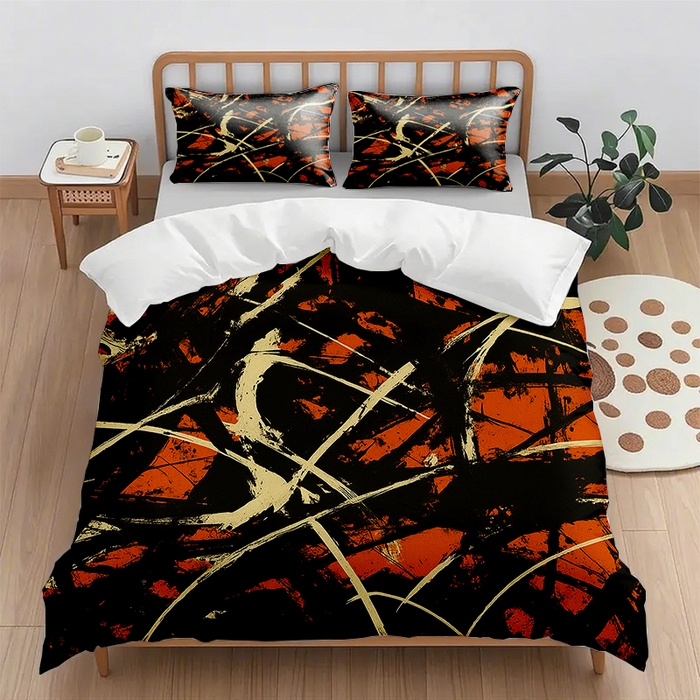 91家纺网 家纺一手货源 找家纺 （总2）轩贝雅 2025新款跨境Pod工厂数码印花被套套装（被套+枕套）第一批