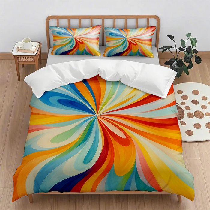 91家纺网 家纺一手货源 找家纺 （总2）轩贝雅 2025新款跨境Pod工厂数码印花被套套装（被套+枕套）第一批