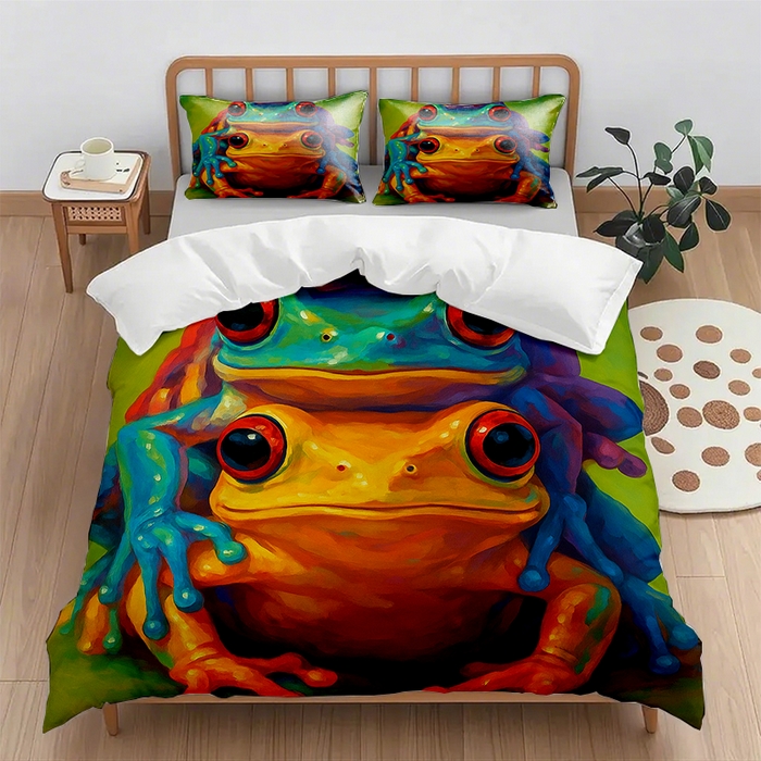 91家纺网 家纺一手货源 找家纺 （总2）轩贝雅 2025新款跨境Pod工厂数码印花被套套装（被套+枕套）第一批