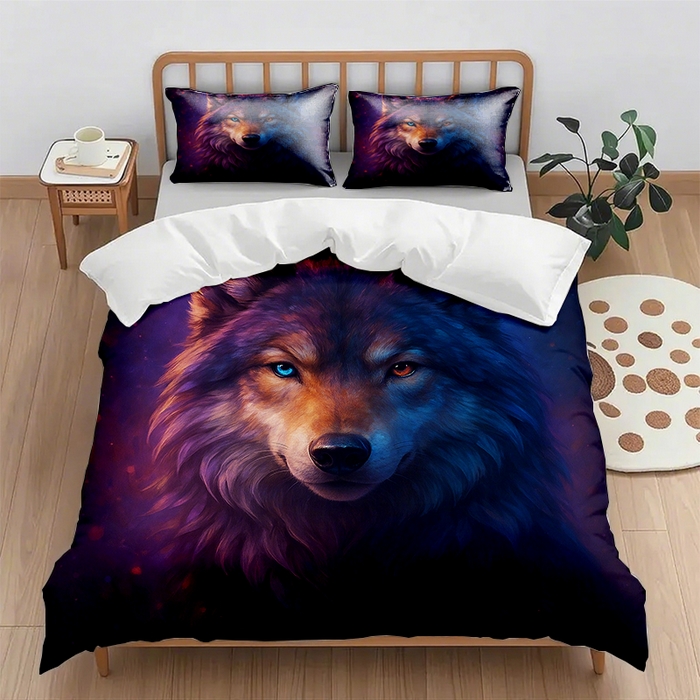 91家纺网 家纺一手货源 找家纺 （总2）轩贝雅 2025新款跨境Pod工厂数码印花被套套装（被套+枕套）第一批