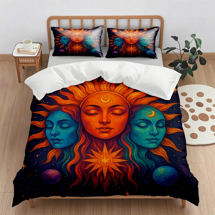 91家纺网 家纺一手货源 找家纺 （总2）轩贝雅 2025新款跨境Pod工厂数码印花被套套装（被套+枕套）第一批