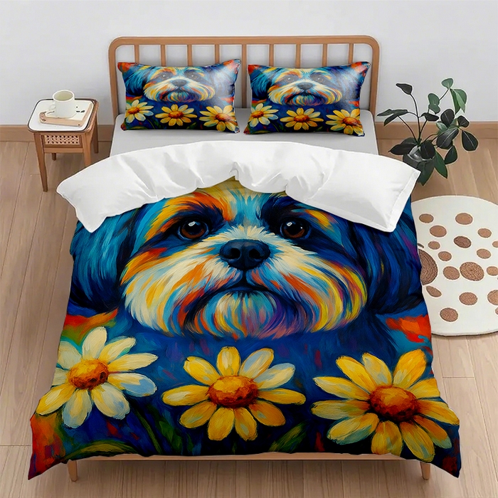 91家纺网 家纺一手货源 找家纺 （总2）轩贝雅 2025新款跨境Pod工厂数码印花被套套装（被套+枕套）第一批