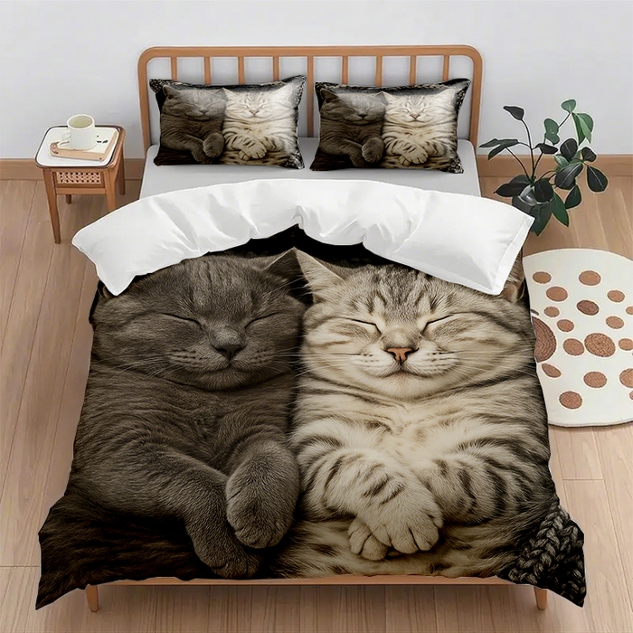 91家纺网 家纺一手货源 找家纺 （总2）轩贝雅 2025新款跨境Pod工厂数码印花被套套装（被套+枕套）第一批