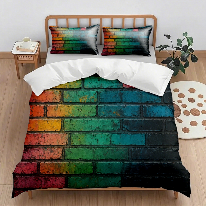 91家纺网 家纺一手货源 找家纺 （总2）轩贝雅 2025新款跨境Pod工厂数码印花被套套装（被套+枕套）第一批