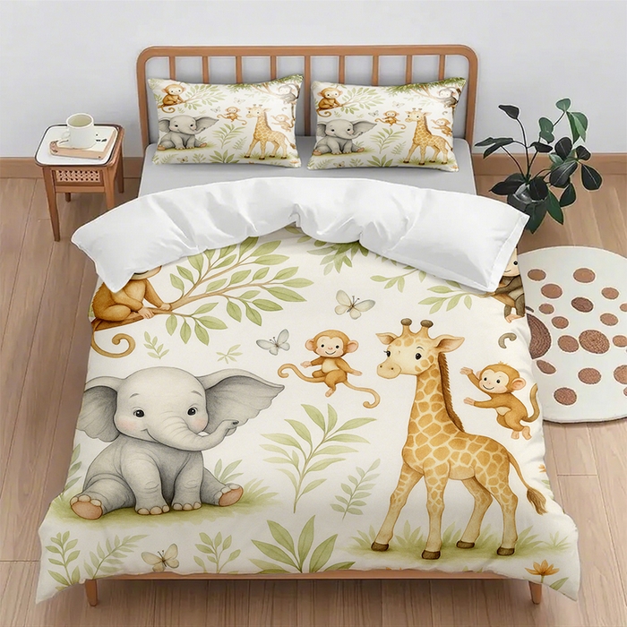 91家纺网 家纺一手货源 找家纺 （总2）轩贝雅 2025新款跨境Pod工厂数码印花被套套装（被套+枕套）第一批