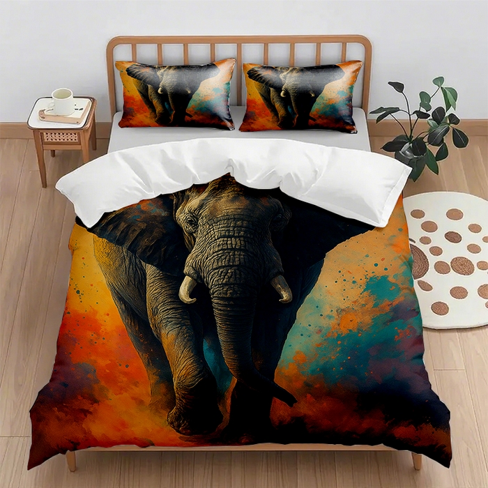 91家纺网 家纺一手货源 找家纺 （总2）轩贝雅 2025新款跨境Pod工厂数码印花被套套装（被套+枕套）第一批