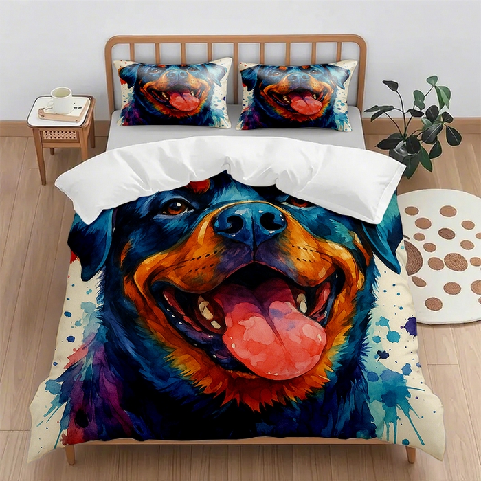 91家纺网 家纺一手货源 找家纺 （总2）轩贝雅 2025新款跨境Pod工厂数码印花被套套装（被套+枕套）第一批