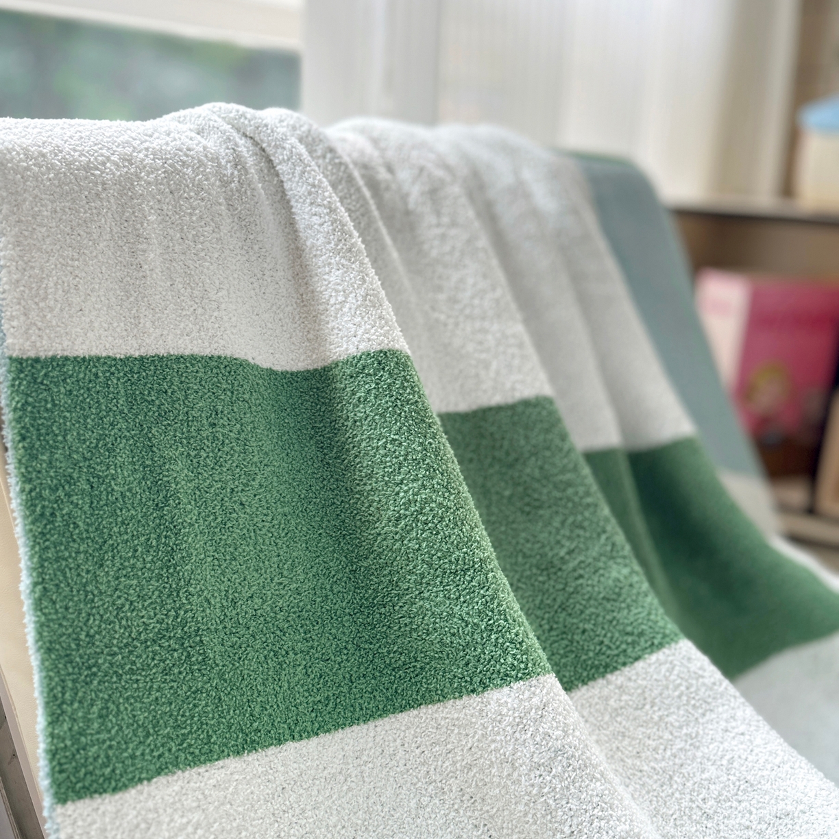 91家纺网 家纺一手货源 找家纺 CINNY馨宜 2025新款半边绒毯休闲毯披肩毯盖毯办公室午睡毯 兰积木