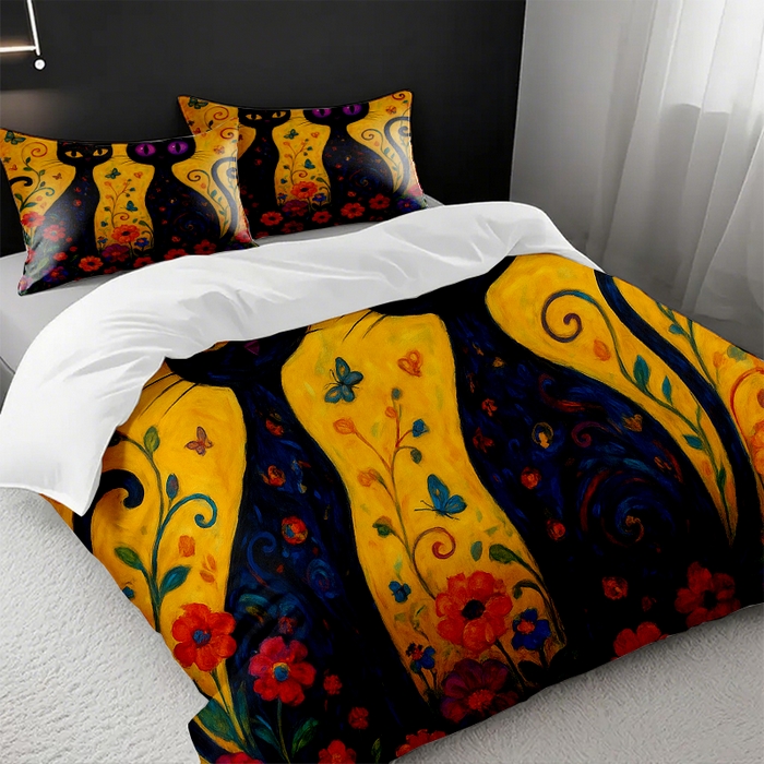 91家纺网 家纺一手货源 找家纺 （总2）轩贝雅 2025新款跨境Pod工厂数码印花被套套装（被套+枕套）第一批