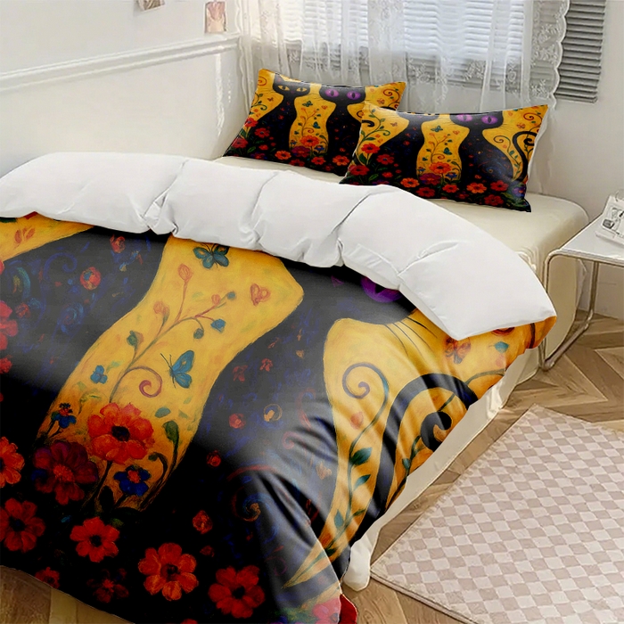 91家纺网 家纺一手货源 找家纺 （总2）轩贝雅 2025新款跨境Pod工厂数码印花被套套装（被套+枕套）第一批