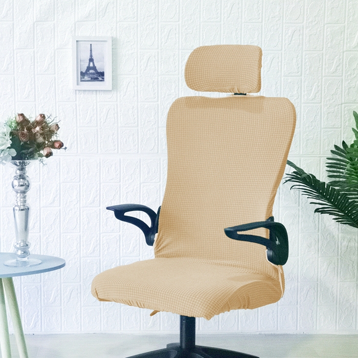 91家纺网 家纺一手货源 找家纺 （总）壹零特色家纺 弹力针织防水华夫格带头枕办公椅套 转椅套