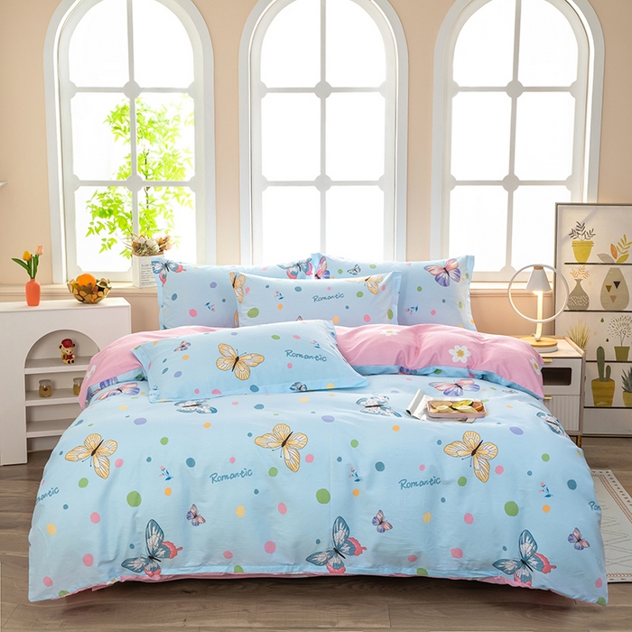 91家纺网 家纺一手货源 找家纺 （总）新款12868全棉学生宿舍三件套卡通纯棉四件套