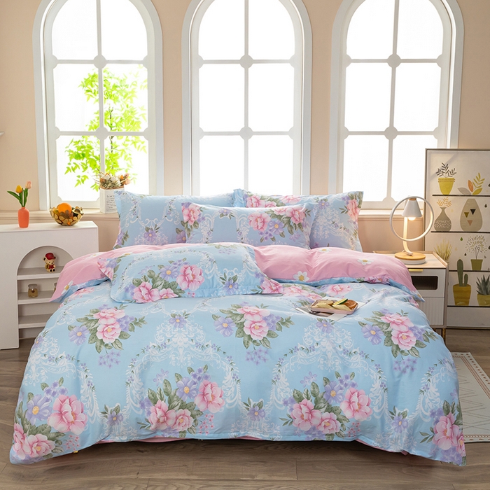 91家纺网 家纺一手货源 找家纺 （总）新款12868全棉学生宿舍三件套卡通纯棉四件套