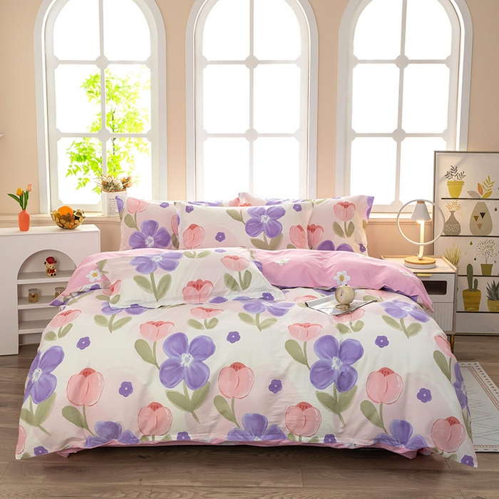 91家纺网 家纺一手货源 找家纺 （总）新款12868全棉学生宿舍三件套卡通纯棉四件套