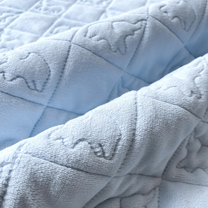 91家纺网 家纺一手货源 找家纺 眠博士 2025新款纯色牛奶绒加厚保暖绗缝大象床褥床垫 床护垫-雾霾蓝