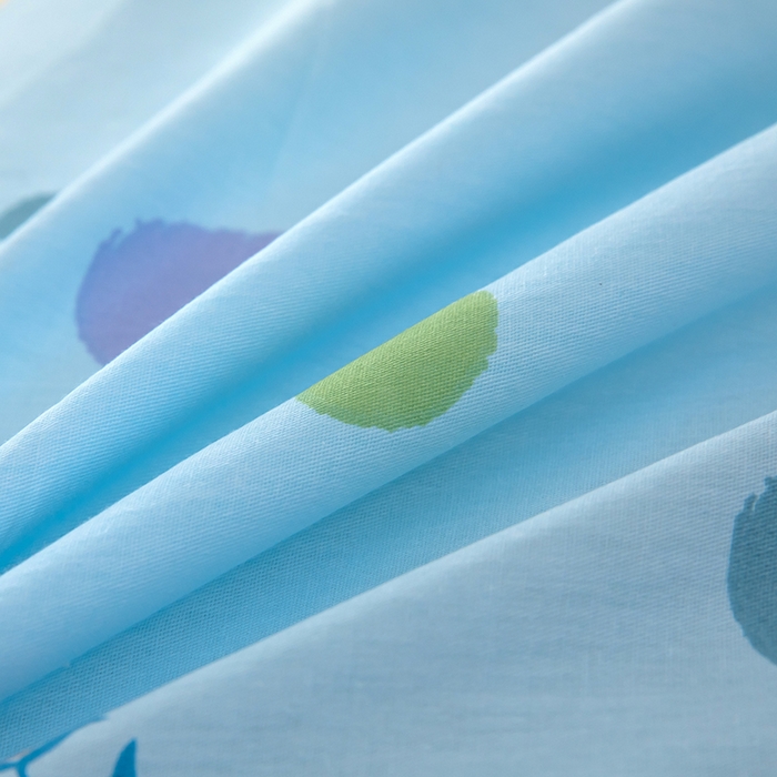 91家纺网 家纺一手货源 找家纺 新款12868全棉学生宿舍三件套卡通纯棉四件套 蝶舞-蓝