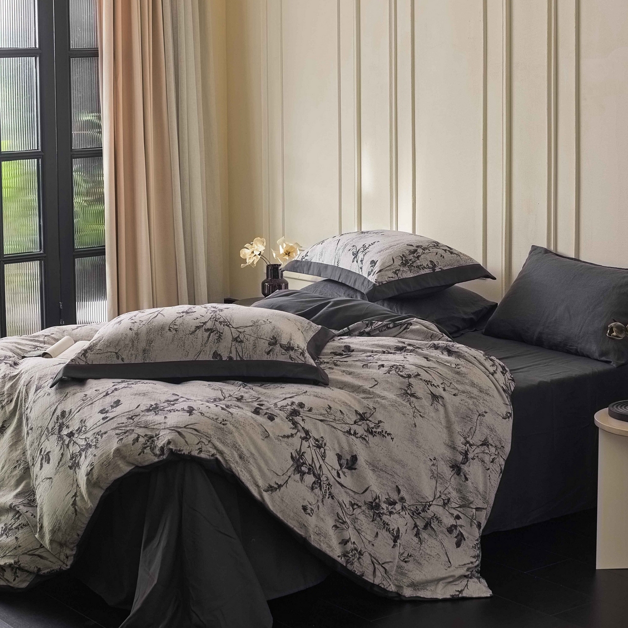 91家纺网 家纺一手货源 找家纺 （总）梦享生活家居 2025新款全棉纯棉色织提花磨毛四件套