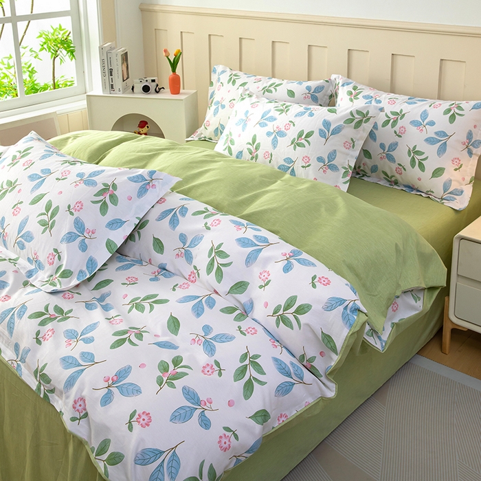 91家纺网 家纺一手货源 找家纺 新款12868全棉学生宿舍三件套卡通纯棉四件套 花样年华