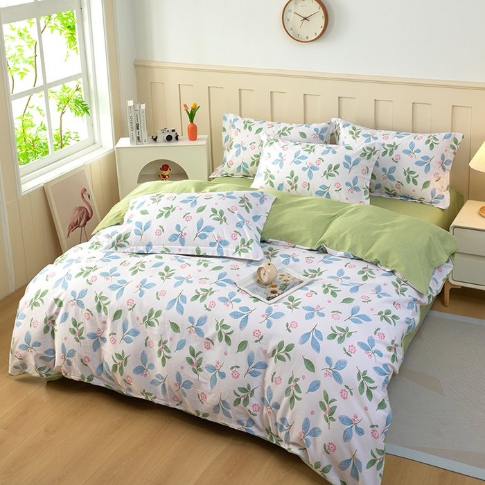 91家纺网 家纺一手货源 找家纺 新款12868全棉学生宿舍三件套卡通纯棉四件套 花样年华