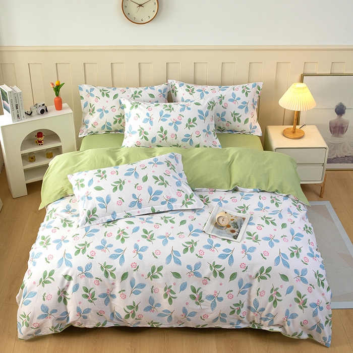 91家纺网 家纺一手货源 找家纺 新款12868全棉学生宿舍三件套卡通纯棉四件套 花样年华