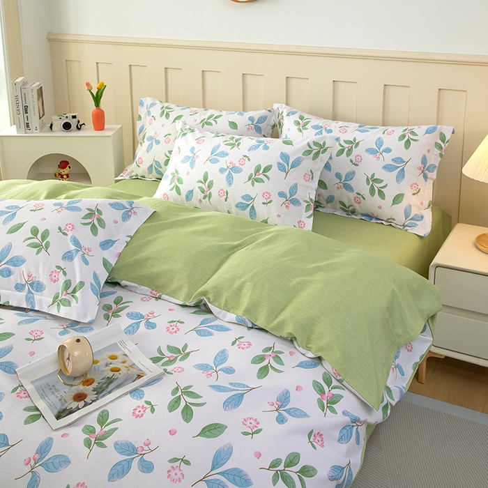 91家纺网 家纺一手货源 找家纺 新款12868全棉学生宿舍三件套卡通纯棉四件套 花样年华