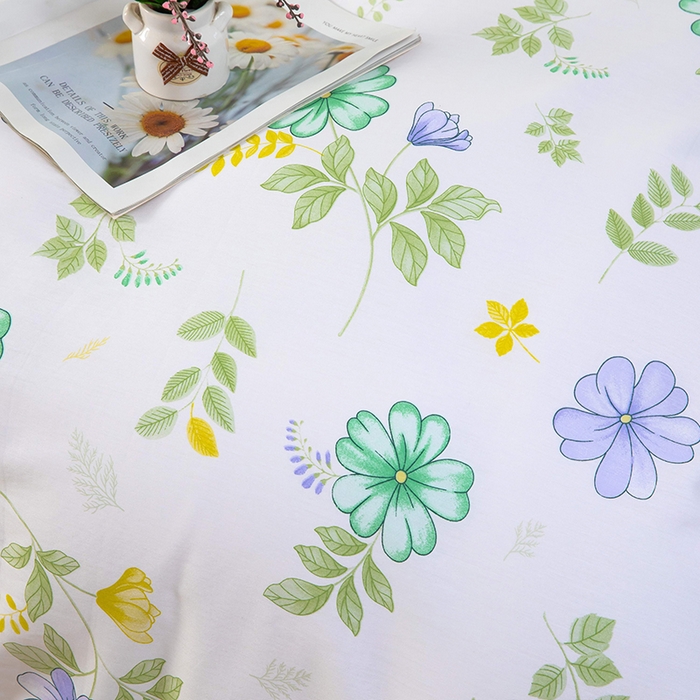 91家纺网 家纺一手货源 找家纺 新款12868全棉学生宿舍三件套卡通纯棉四件套 桔梗花