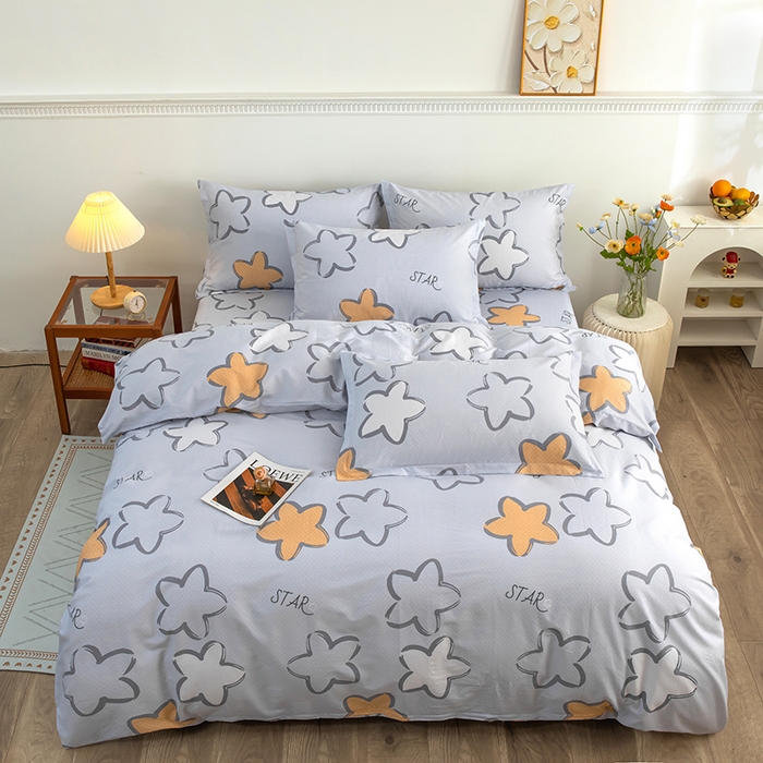 91家纺网 家纺一手货源 找家纺 新款12868全棉学生宿舍三件套卡通纯棉四件套 梦里星光