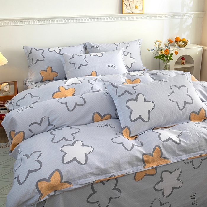 91家纺网 家纺一手货源 找家纺 新款12868全棉学生宿舍三件套卡通纯棉四件套 梦里星光