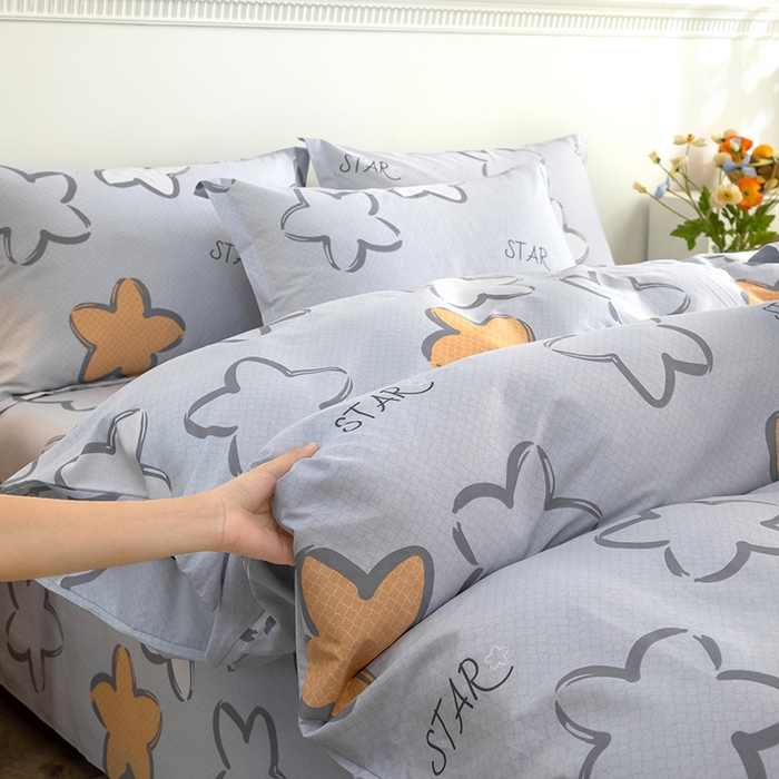 91家纺网 家纺一手货源 找家纺 新款12868全棉学生宿舍三件套卡通纯棉四件套 梦里星光