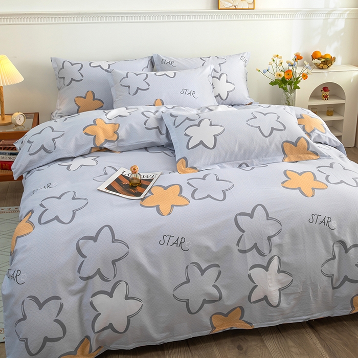 91家纺网 家纺一手货源 找家纺 新款12868全棉学生宿舍三件套卡通纯棉四件套 梦里星光