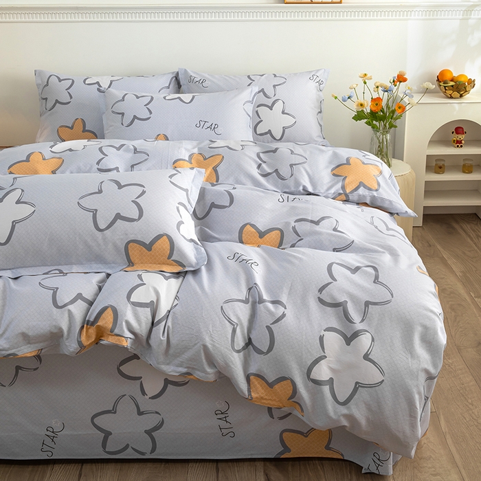 91家纺网 家纺一手货源 找家纺 新款12868全棉学生宿舍三件套卡通纯棉四件套 梦里星光