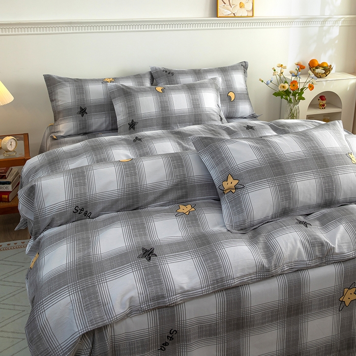 91家纺网 家纺一手货源 找家纺 新款12868全棉学生宿舍三件套卡通纯棉四件套 星空印记