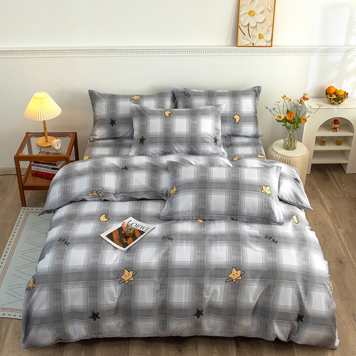 91家纺网 家纺一手货源 找家纺 新款12868全棉学生宿舍三件套卡通纯棉四件套 星空印记