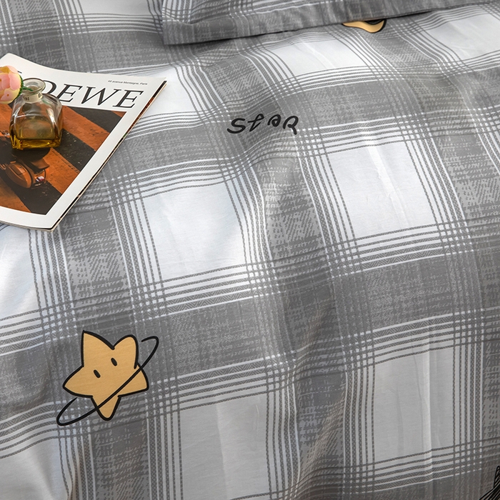 91家纺网 家纺一手货源 找家纺 新款12868全棉学生宿舍三件套卡通纯棉四件套 星空印记