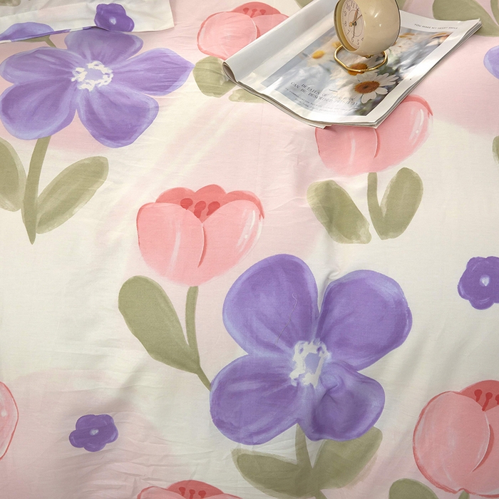 91家纺网 家纺一手货源 找家纺 新款12868全棉学生宿舍三件套卡通纯棉四件套 伊莲娜