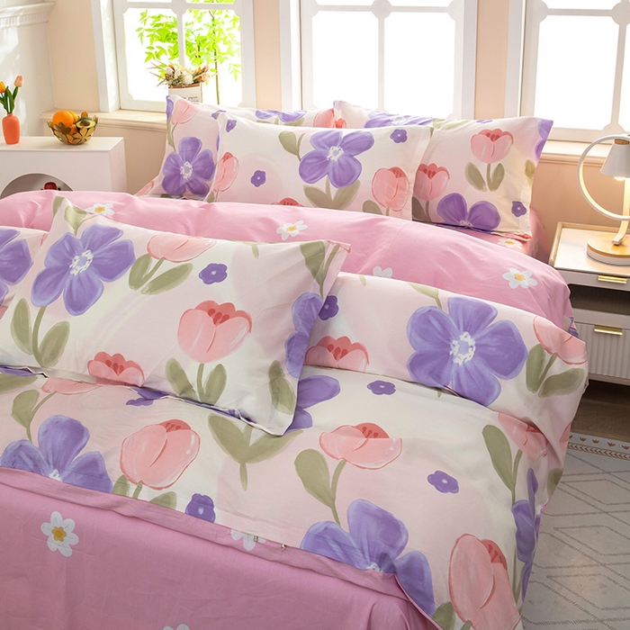 91家纺网 家纺一手货源 找家纺 新款12868全棉学生宿舍三件套卡通纯棉四件套 伊莲娜