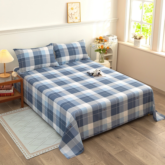 91家纺网 家纺一手货源 找家纺  雨萝家纺 新款12868全棉纯棉床单 风的印记