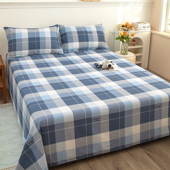 91家纺网 家纺一手货源 找家纺  雨萝家纺 新款12868全棉纯棉床单 风的印记