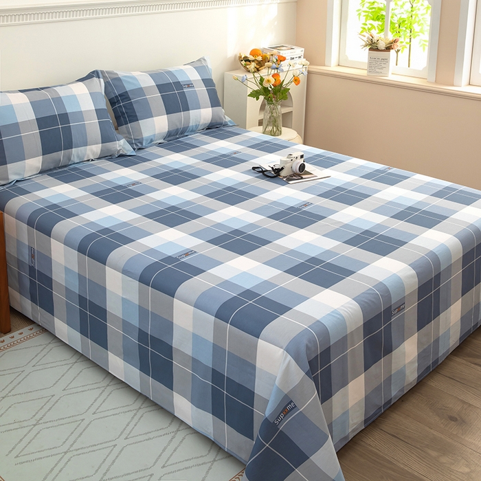 91家纺网 家纺一手货源 找家纺  雨萝家纺 新款12868全棉纯棉床单 风的印记