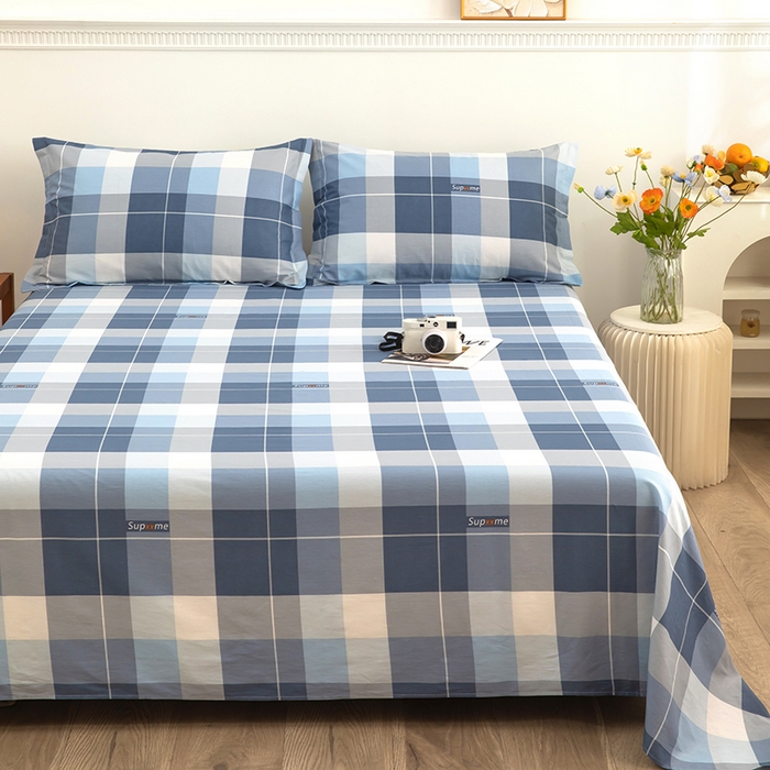 91家纺网 家纺一手货源 找家纺  雨萝家纺 新款12868全棉纯棉床单 风的印记