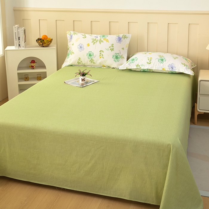 91家纺网 家纺一手货源 找家纺  雨萝家纺 新款12868全棉纯棉床单 桔梗花